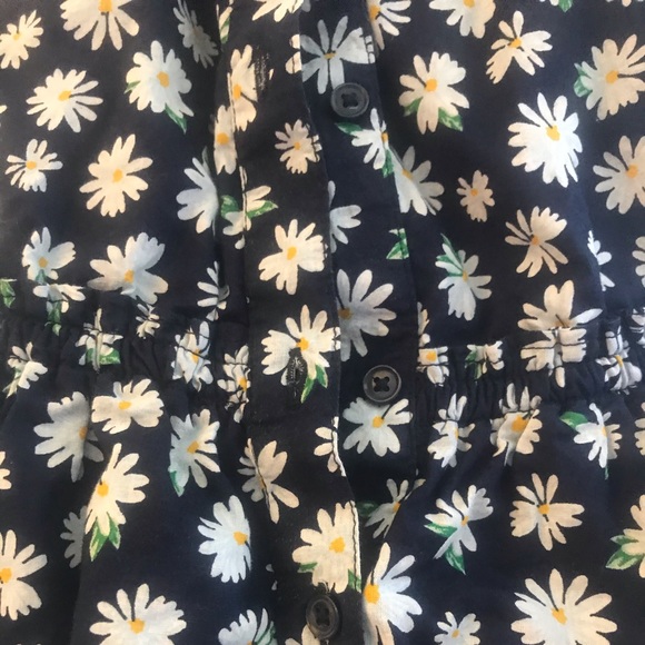 Daisy print navy dress - Picture 2 of 2